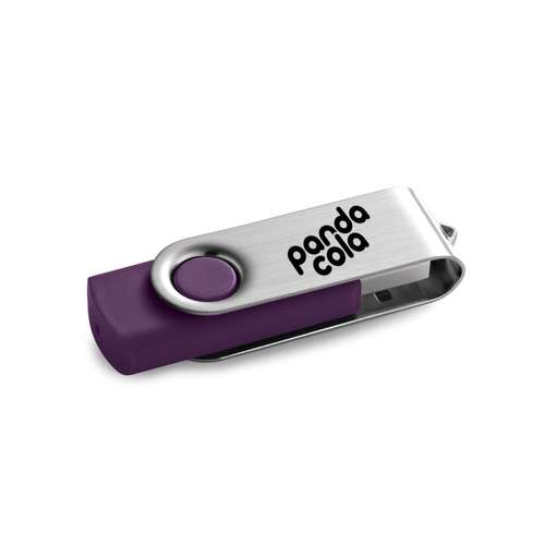 Clé USB personnalisable avec clip rotatif en métal - Twister
