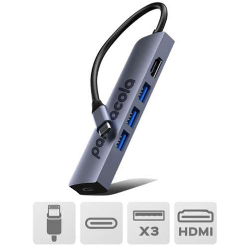 Hub usb - Hub USB TYPE-C - 5 en 1 personnalisable | Akashi - Pandacola