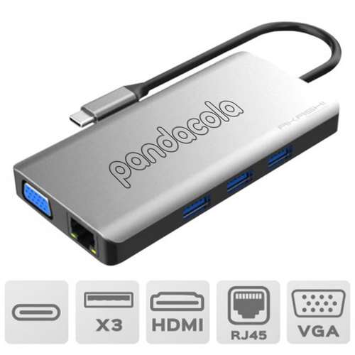 Hub usb - Hub USB TYPE-C - 9 en 1 personnalisable | Akashi - Pandacola