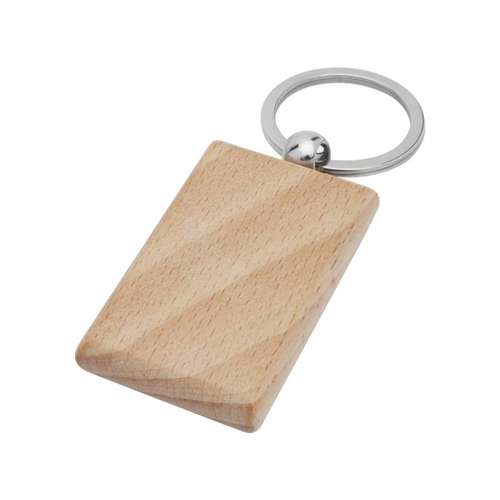 Porte-clés standards - Porte-clés personnalisé rectangulaire en bois de hêtre - Clabi - Pandacola
