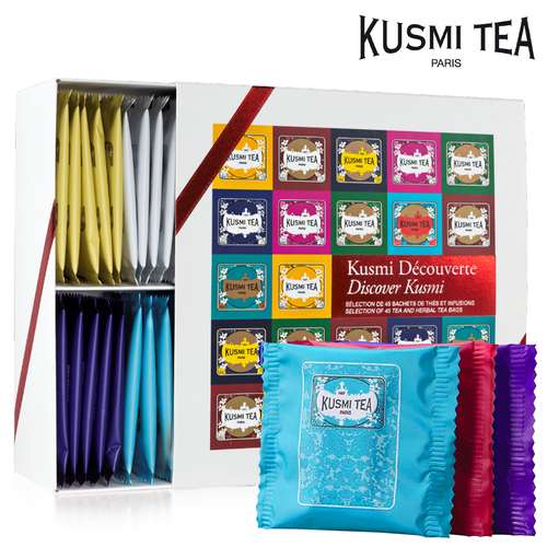Thés - Coffret de 45 sachets de thés et infusions | Kusmi Tea Découverte - Pandacola