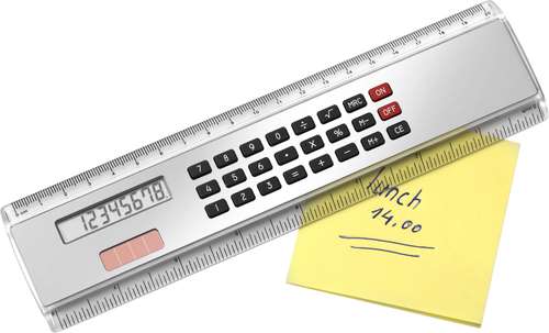 Règles/Cutch - Règle publicitaire 20 cm avec calculatrice solaire - Ballarat - Pandacola