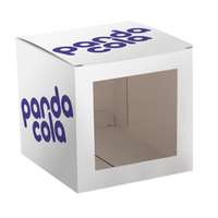 Boîte cadeau personnalisable en papier avec une face transparente - CreaBox Ornament - Pandacola