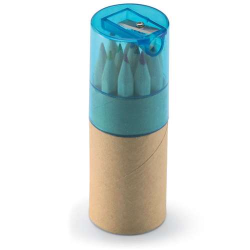 Crayons de couleur - Boîte de 12 crayons de couleur personnalisés avec taille-crayon - Find - Pandacola