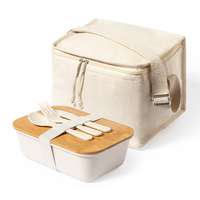 Sac isotherme personnalisé en coton avec lunch box 1L - Combeau - Pandacola