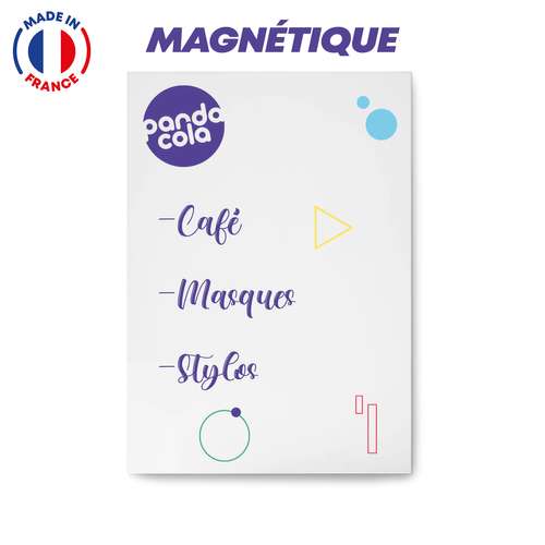Tableaux magnétiques - Tableau blanc magnétique mural A2 ou A3 personnalisable - Pandacola