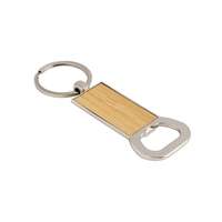 Porte-clés personnalisable décapsuleur en métal et bambou - Kampai - Pandacola