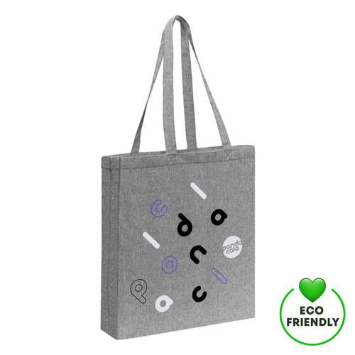 Sacs shopping - Tote bag en coton recyclé avec soufflet 150gr/m² - Broady - Pandacola