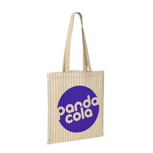 Sacs shopping - Tote bag rayé personnalisable coton/polyester 180 gr/m² - Rayos - Pandacola