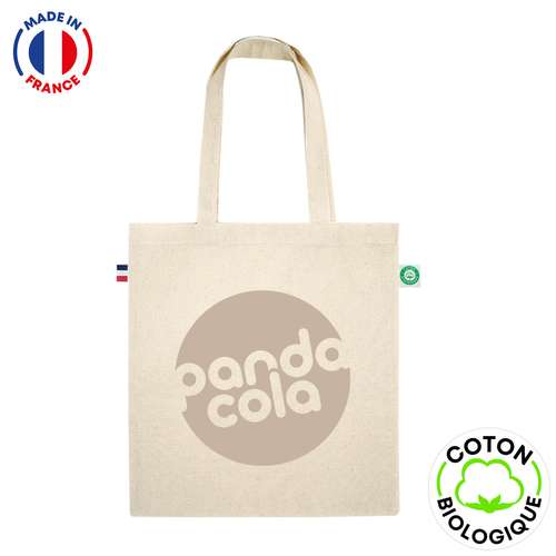 Sacs shopping - Tote bag personnalisé coton bio épais 240 gr/m² - Made in France - Pado - Pandacola