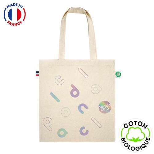 Sacs shopping - Impression numérique -Tote bag personnalisé coton bio 150 gr/m² - Made in France - Piru - Pandacola