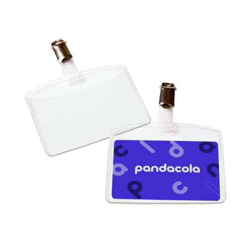 Badges - Badge 100% personnalisable en PVC avec porte-badge - Paperplize - Pandacola
