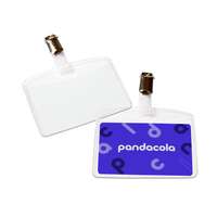 Badge 100% personnalisable en PVC avec porte-badge - Paperplize - Pandacola