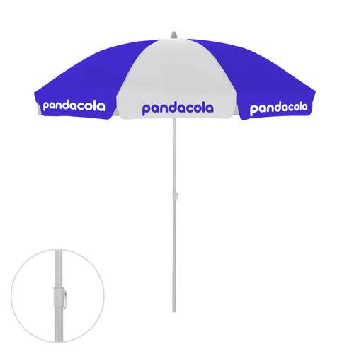 Parasols de terrasse - Parasol personnalisé rond en plastique avec lambrequin pans arrondi - Bahamas round - Pandacola