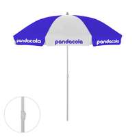 Parasol personnalisé rond en plastique avec lambrequin pans arrondi - Bahamas round - Pandacola