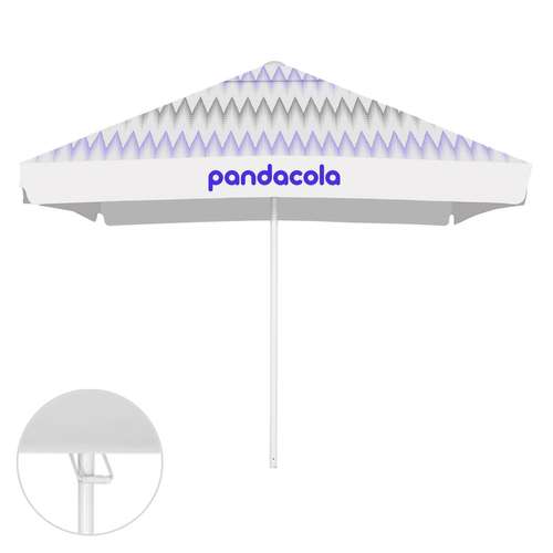Parasols de terrasse - Parasol personnalisé carré avec ouverture télescopique et lambrequin - Galapagos - Pandacola