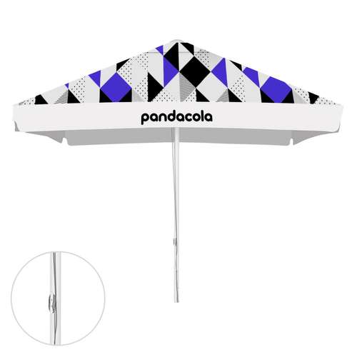 Parasols de terrasse - Parasol promotionnel carré avec ouverture corde avec lambrequin - Fidji square - Pandacola