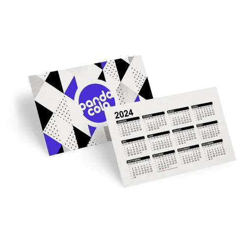 Calendrier de poche - Calendrier personnalisé format carte de visite papier recyclé - Carteco - Pandacola