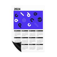 Calendrier magnet recto en papier publicitaire 2024 0,3 mm - Magcal Eco - Pandacola