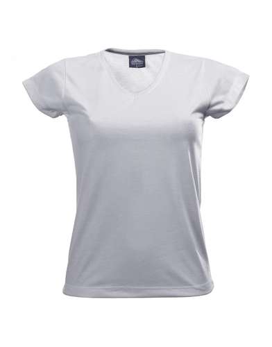 Tee-shirts - T-Shirt Femme customisable aspect coton col V - Avenue | Mustaghata - Pandacola