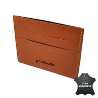 Porte-cartes horizontal en cuir véritable personnalisable | Akashi® - Pandacola