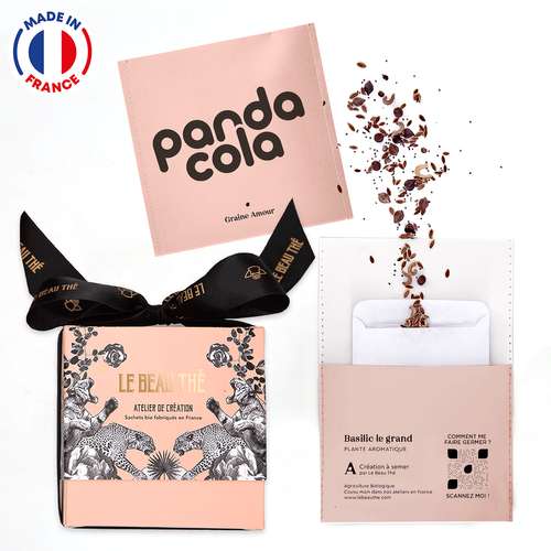 Graines - Mini boîte de 10 sachets de graines publicitaire édition limitée - Made in France - Le beau thé - Pandacola