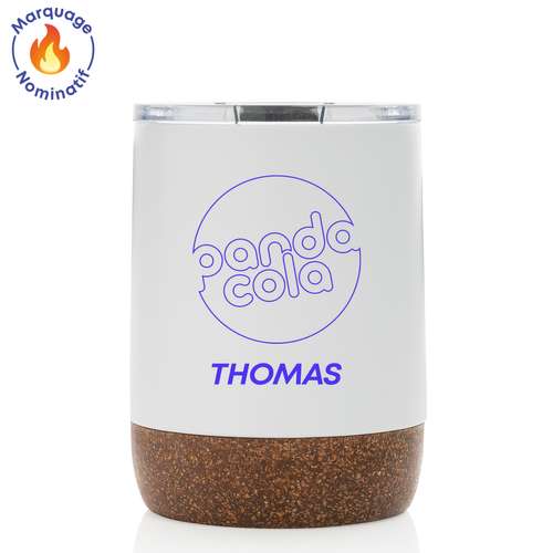 Tasses à café - Tasse isotherme personnalisable 18 cl en acier inoxydable avec votre prénom - Fidji own - Pandacola