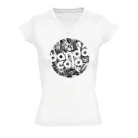 T-shirt personnalisé à col V en coton 150 gr/m² - Victory White - Pandacola