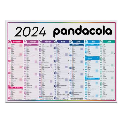 Calendrier bancaire - Calendrier bancaire cartonné 2024 personnalisable multi-tailles semestriel - 4 saisons - Pandacola
