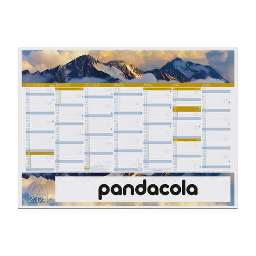 Calendrier bancaire - Calendrier bancaire 2024 personnalisable cartonné multi-taille thématique montagne - Pandacola