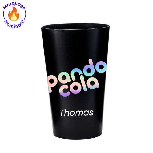 Gobelets réutilisables - Gobelet personnalisable de couleur à votre prénom réutilisable 25-33 cl - Cupo 30 color - Pandacola