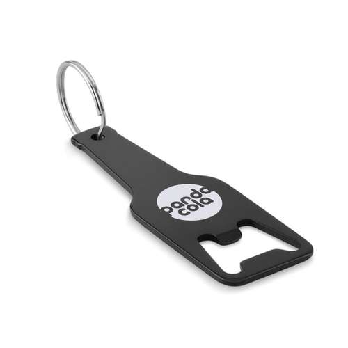 Porte-clés décapsuleurs - Porte-clés décapsuleur publicitaire en aluminium - Botelia - Pandacola
