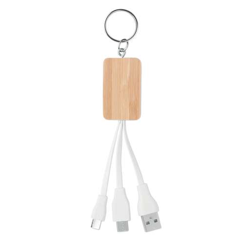 Porte-clés multifonctions - Porte-clés publicitaire avec 3 câbles de chargement différents - Clauer - Pandacola