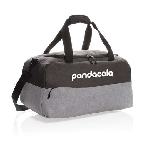 Sacs de voyage/sport - Sac de voyage publicitaire bicolore recyclé avec poche anti-RFID - Scalea - Pandacola