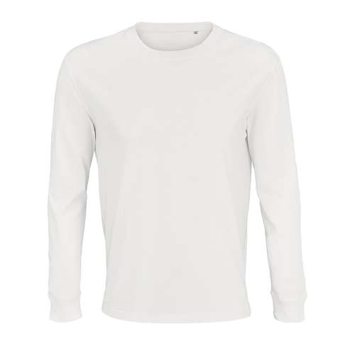 Tee-shirts - T-shirt personnalisable mixte blanc en coton bio manches longues 175 gr/m² - Pioneer Lsl - Pandacola