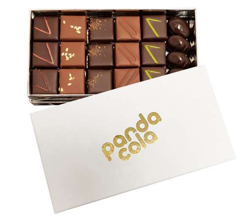 Boîtes de chocolat - Coffret personnalisable assortiment de carrés de chocolat - Made in France - Pandacola