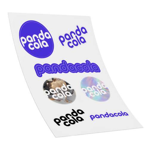 Stickers - Planche de sticker personnalisable A4 - Bapou - Pandacola