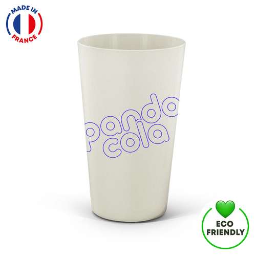 Gobelets réutilisables - Gobelet publicitaire réutilisable en biocomposite 30cl - Made in France - Bino - Pandacola