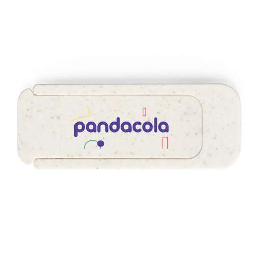 Cache caméra - Cache webcam personnalisable coulissant en canne de blé - Fildon - Pandacola