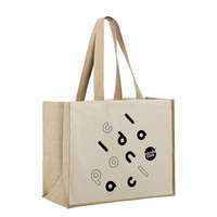 Tote bag promotionnel avec soufflets en jute 320 gr/m² - Telo - Pandacola