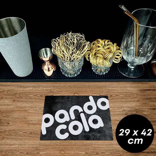 Sous-bocks/Sous-verres - Tapis de comptoir publicitaire en caoutchouc 1,5 mm - 29x42 cm - Pandacola