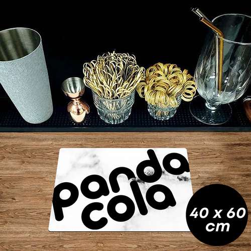 Sous-bocks/Sous-verres - Tapis de comptoir publicitaire en caoutchouc 1,5 mm - 40x60cm - Pandacola