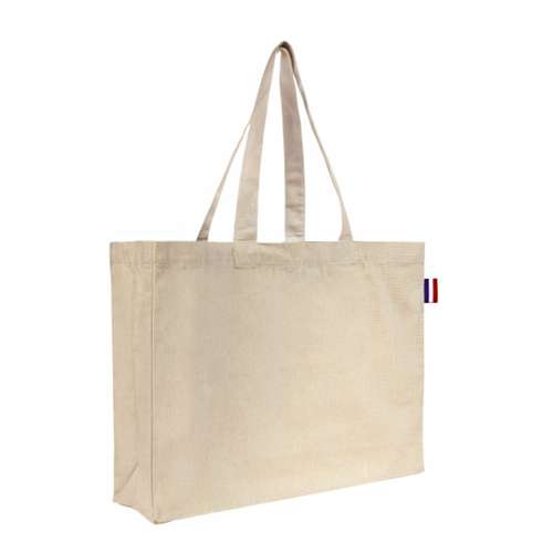 Sacs shopping - Tote bag publicitaire avec soufflet 45 x 35 cm de 180gr/m² - Made in France - Auguste - Pandacola