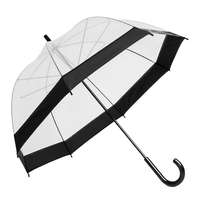 Parapluie transparent manuel personnalisé avec manche canne - Parlo - Pandacola
