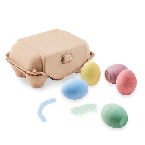 Craies - Set de 6 craies de couleurs personnalisées en forme d'œuf dans une boîte à œuf - Oeuforie - Pandacola