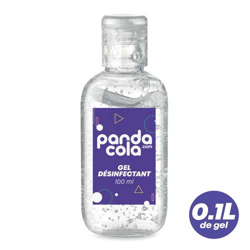 Gels hydroalcooliques - Gel hydroalcoolique publicitaire mains en flacon rechargeable 100 ml - Paka - Pandacola