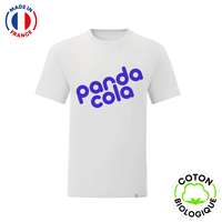 T-shirt coton bio 190 gr/m² personnalisable - Made in France - Enzo White - Pandacola