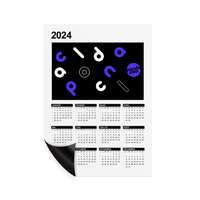 Calendrier magnet recto en PVC publicitaire 2024 0,8 mm - Magcal Extreme - Pandacola