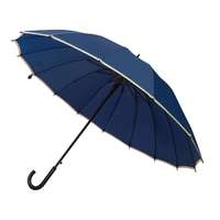 Parapluie automatique 16 pans personnalisable avec manche en bois - Orla - Pandacola