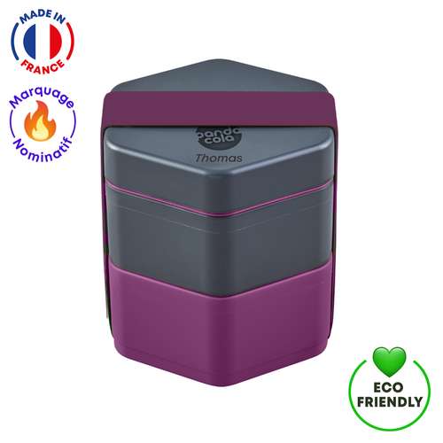 Lunch box/Bentos - Bento personnalisable au prénom 100% recyclable Made In France - La bento prénom - Pandacola